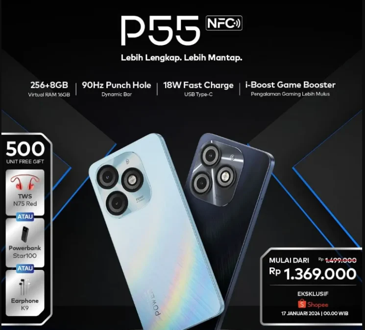 Itel P55 NFC Hadir dengan Harga Spesial/ foto sa via JG