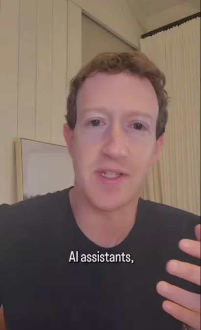 CEO Meta Mark Zuckerberg Menyatakan Niatnya Melakukan Akselerasi Dalam Pengembangan AI. Sumber: Screenshot Instagram @zuck